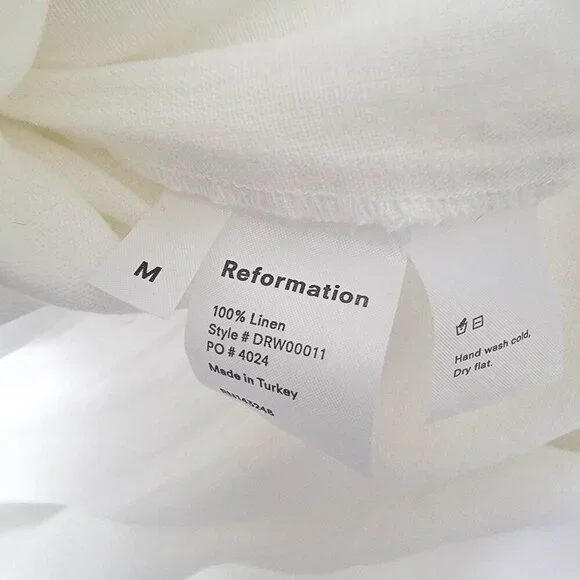 Reformation Chantal Linen Maxi Dress in White Medium